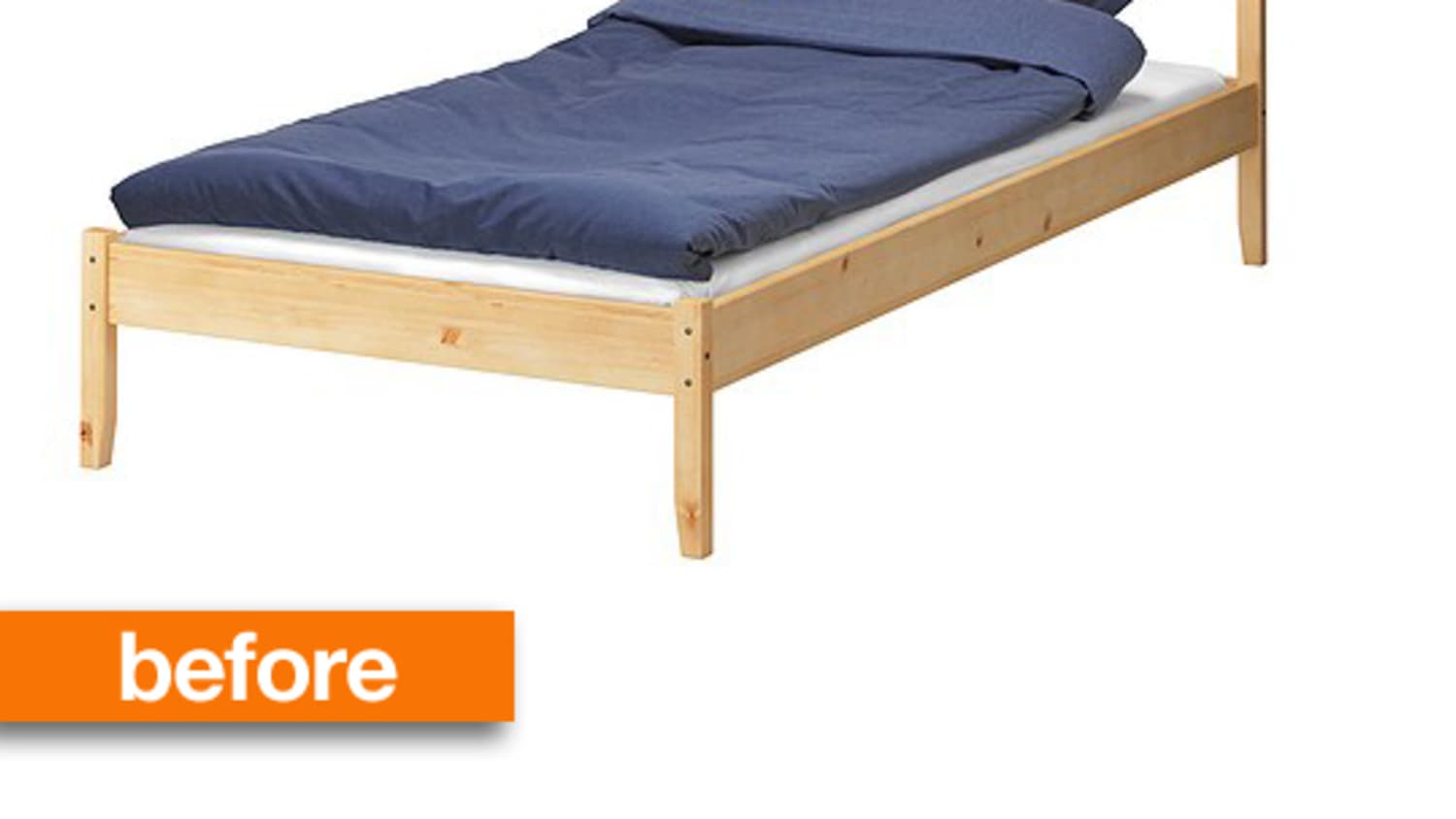 Ikea full shop bed frame wood