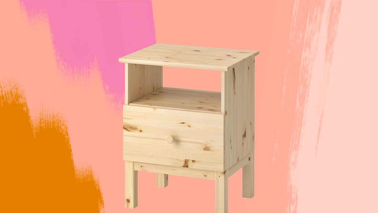 Ikea clearance nightstand pine