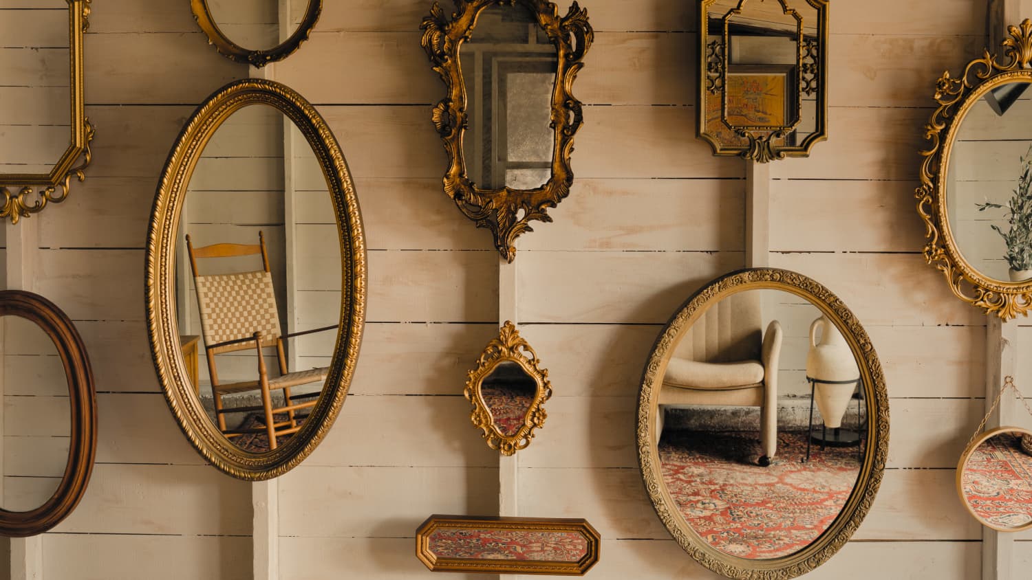 A Stylish Way to Display Vintage Mirrors Apartment Therapy