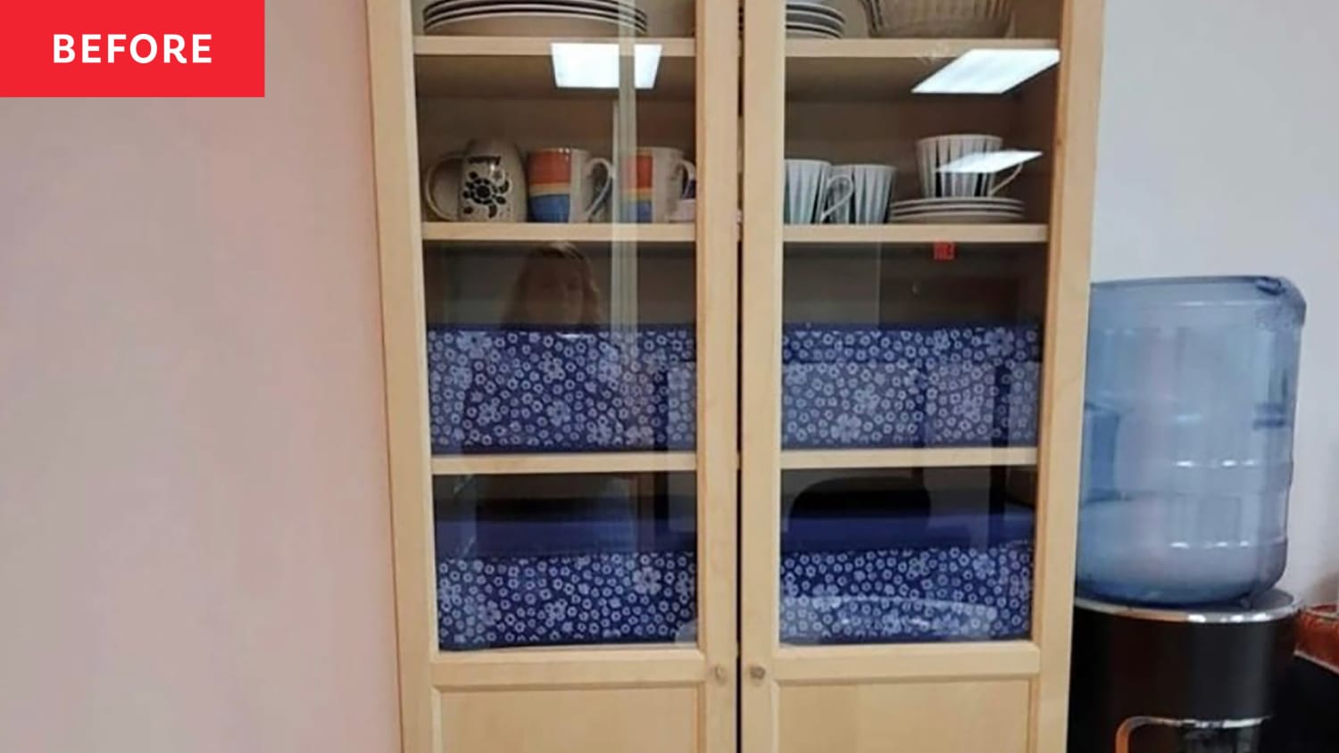 Sophisticated Navy IKEA BILLY Upgrade for $120 - Before and After