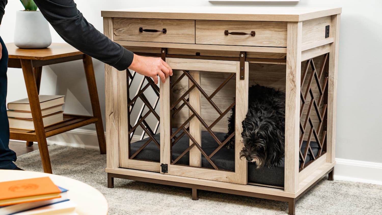 Dog kennel store entry table