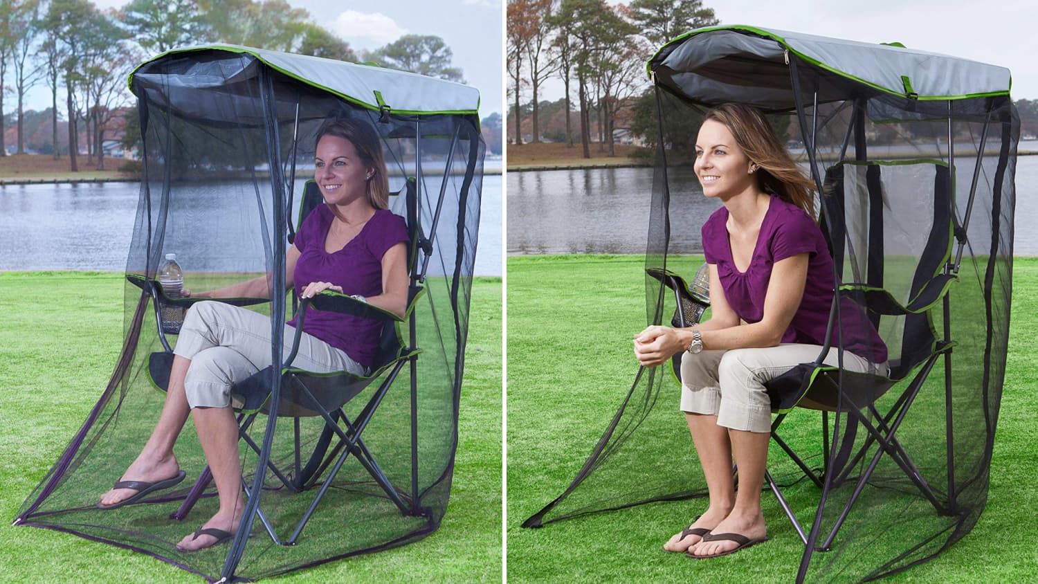 Canopy chair with top bug net