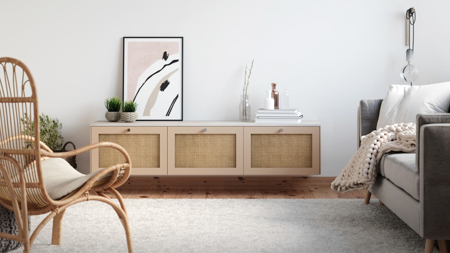 Rattan tv sales unit ikea