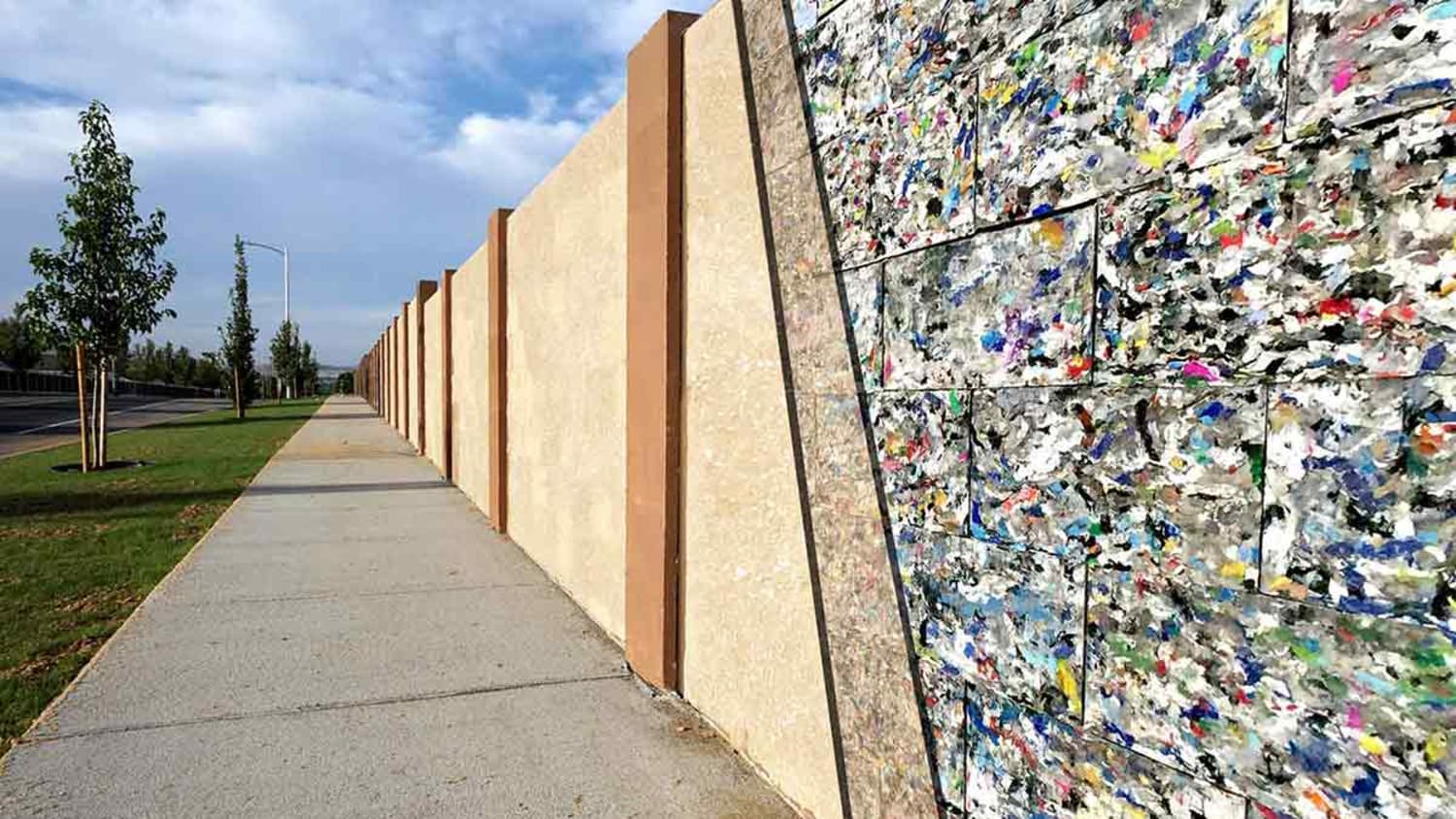 Flats made deals of recycled plastic