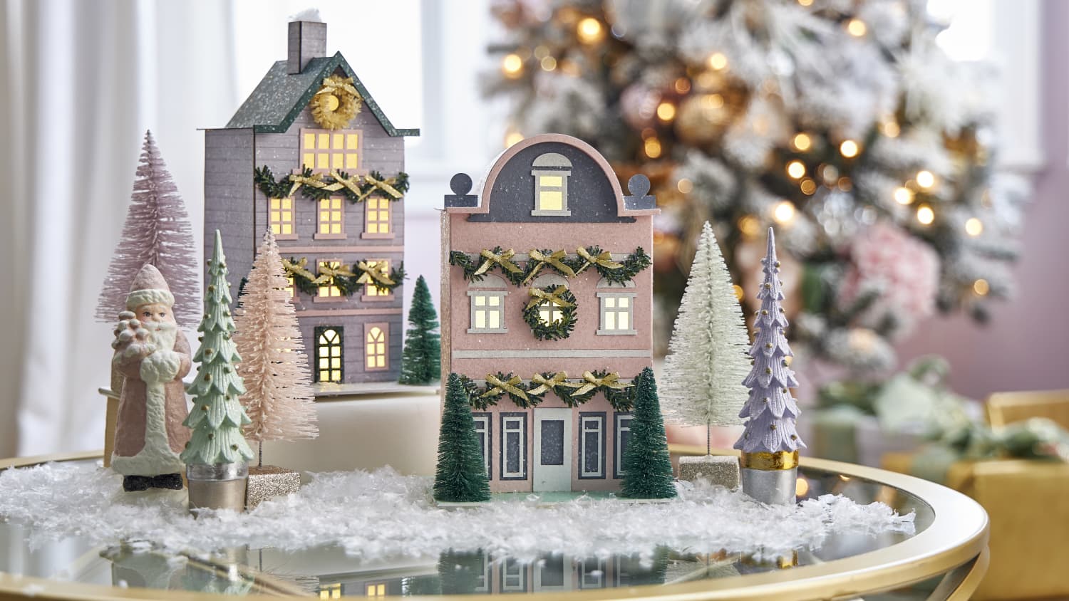 out    Natural Christmas✩⡱森の中のおうちオブジェSET Michaels' 2022 Holiday Collection Is Full of Pastels and North