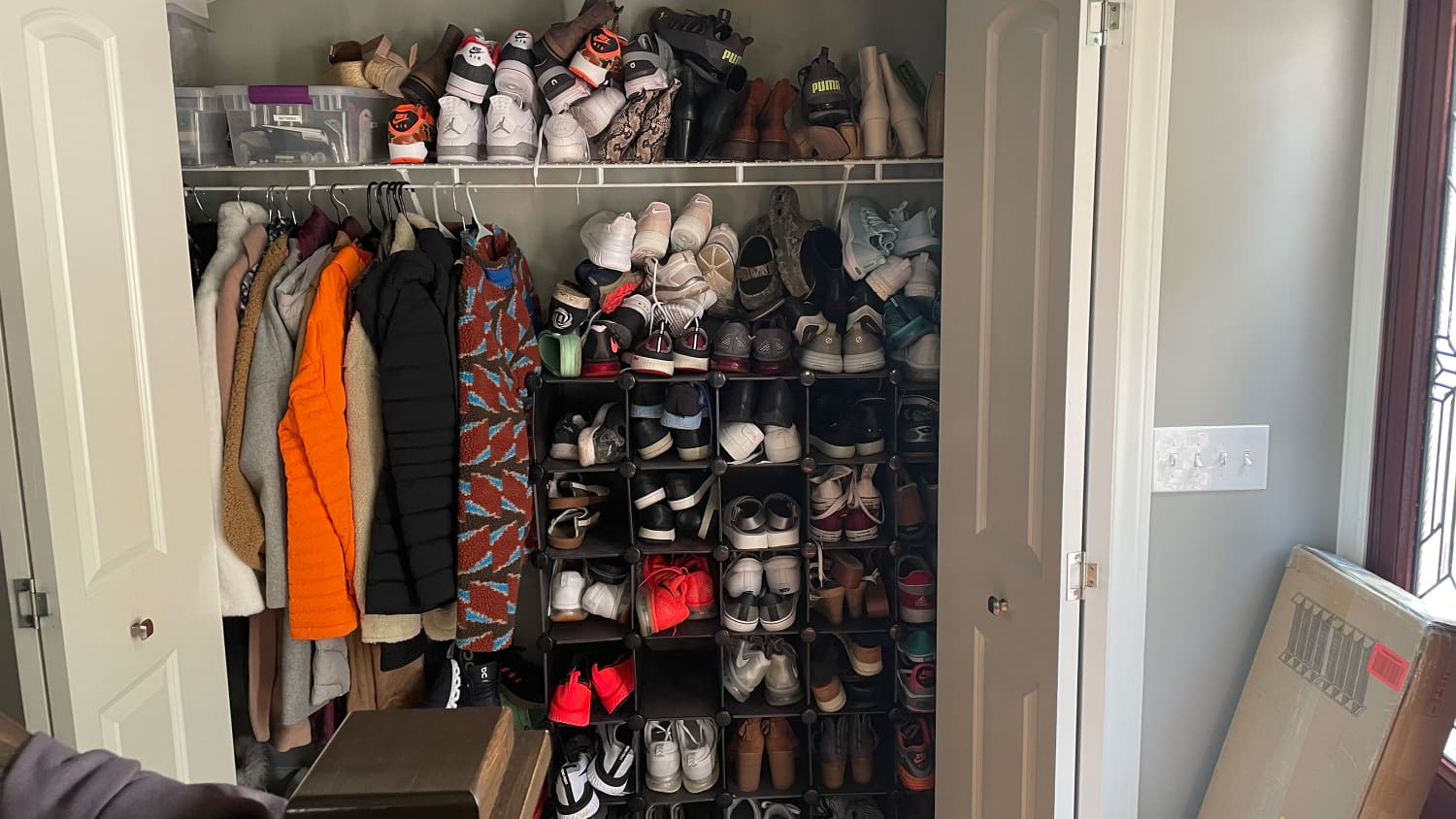 Coat closet shoe rack clearance