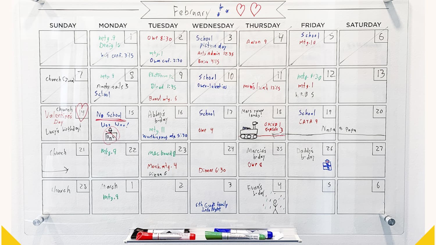 A Large DIY Custom Family Calendar Idea | Cubby