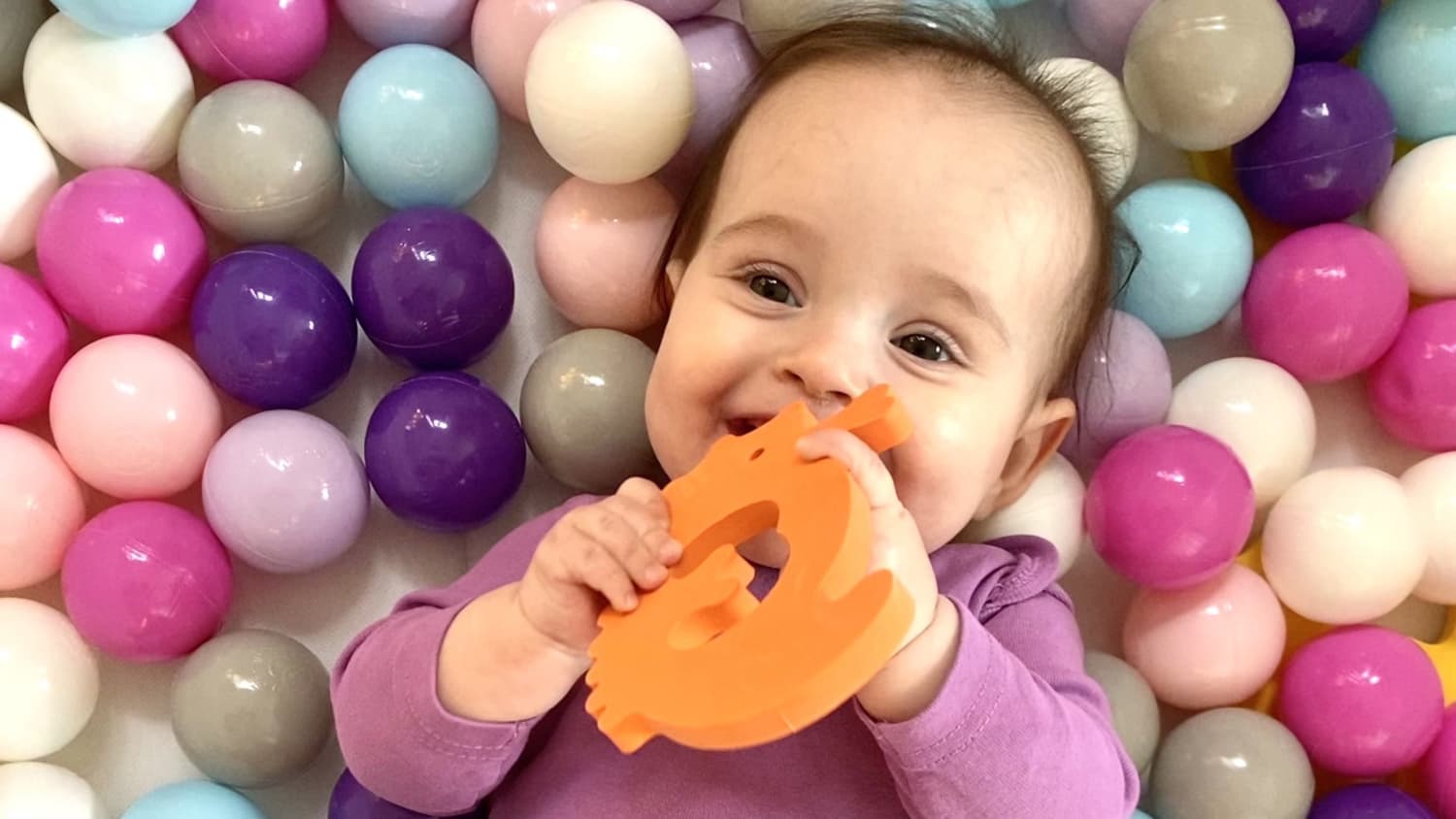 Baby in 2025 ball pit