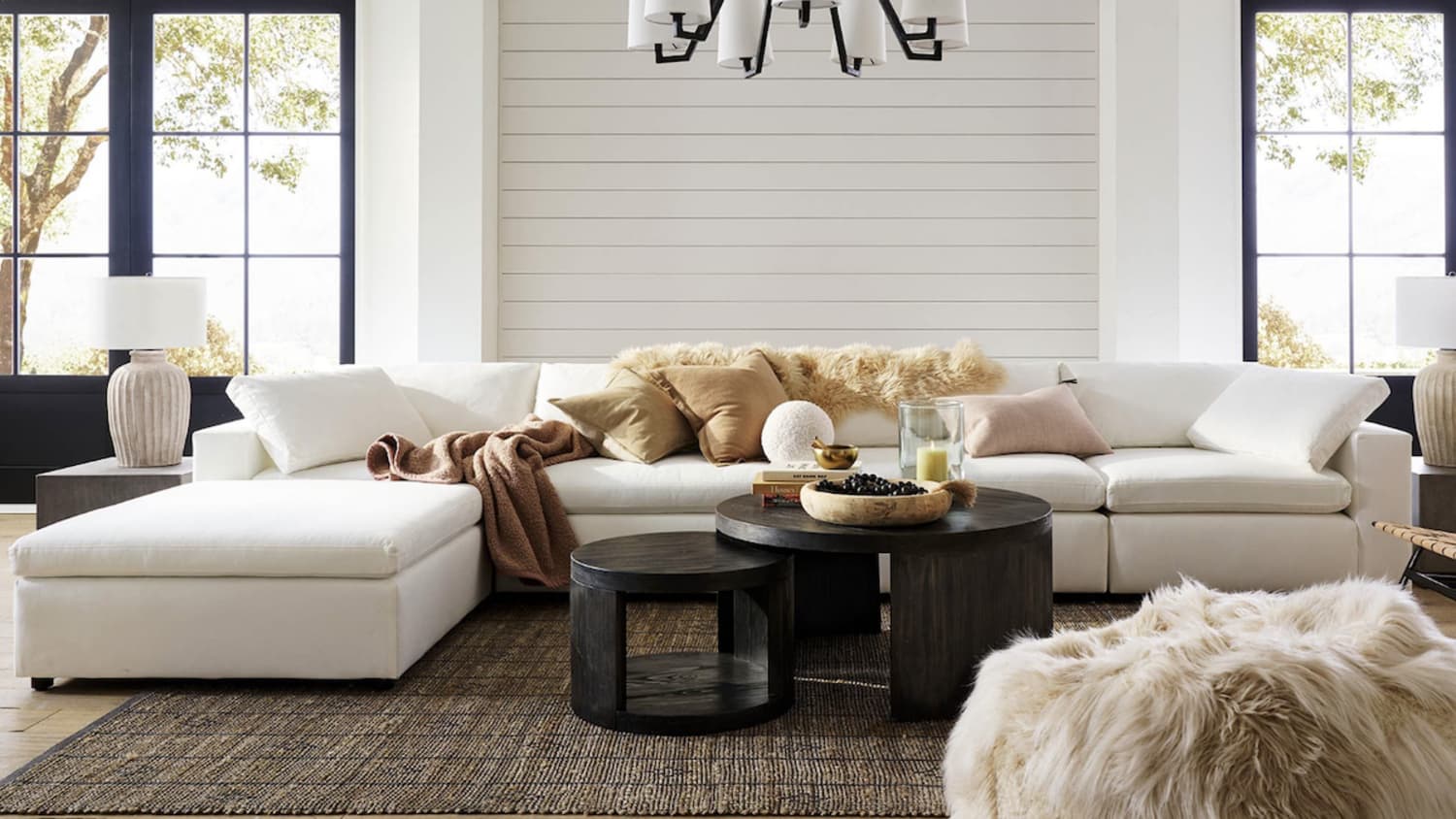 Pottery barn comfort store roll arm sectional