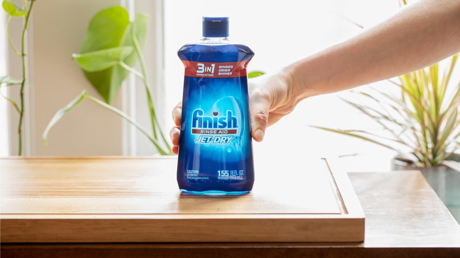 Finish Jet-Dry Rinse Aid-16oz. (155 Washes)-Rinses, Dries, & Shines
