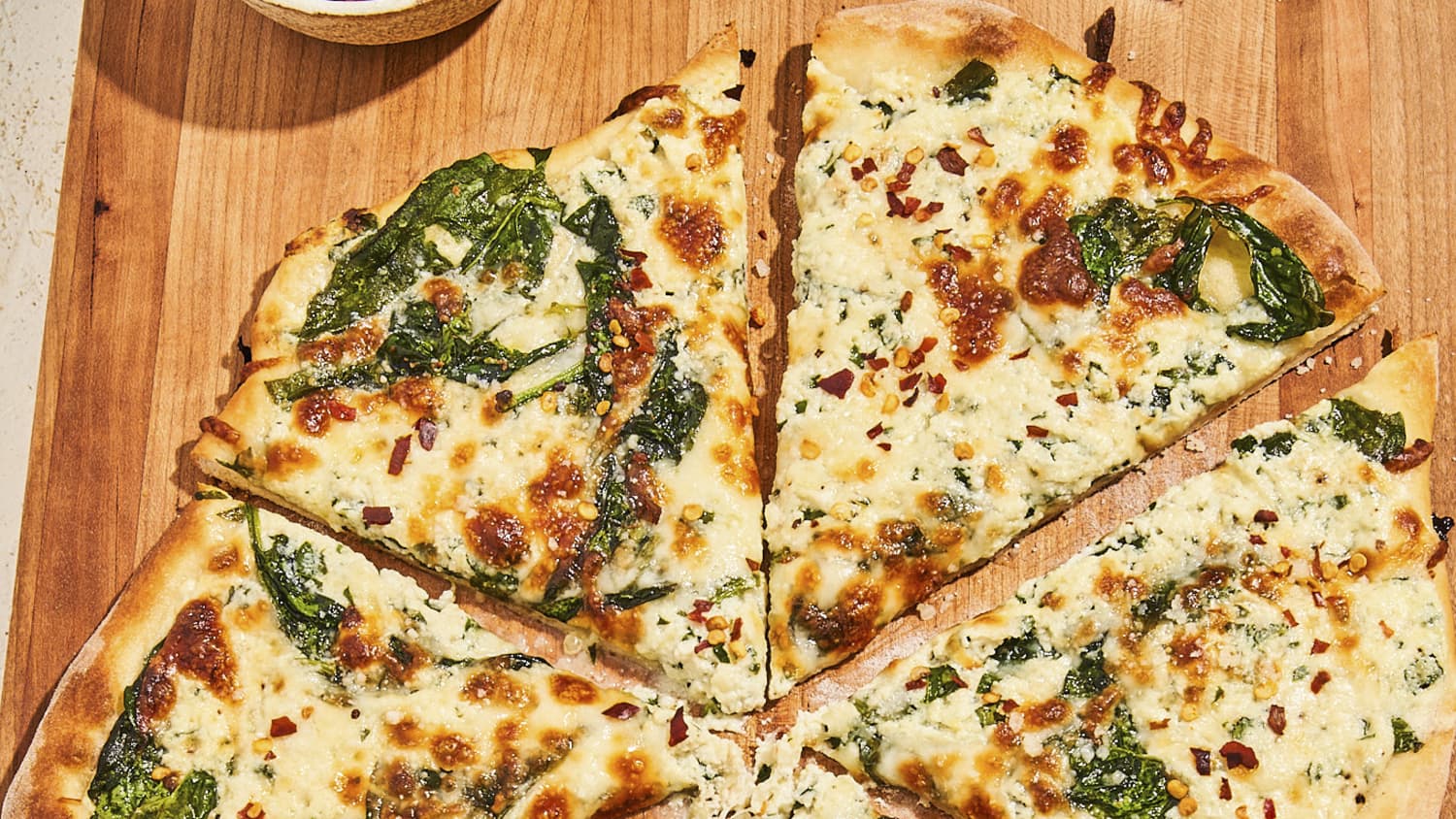 White Spinach Pizza | Recipe Cart | Recipe Cart
