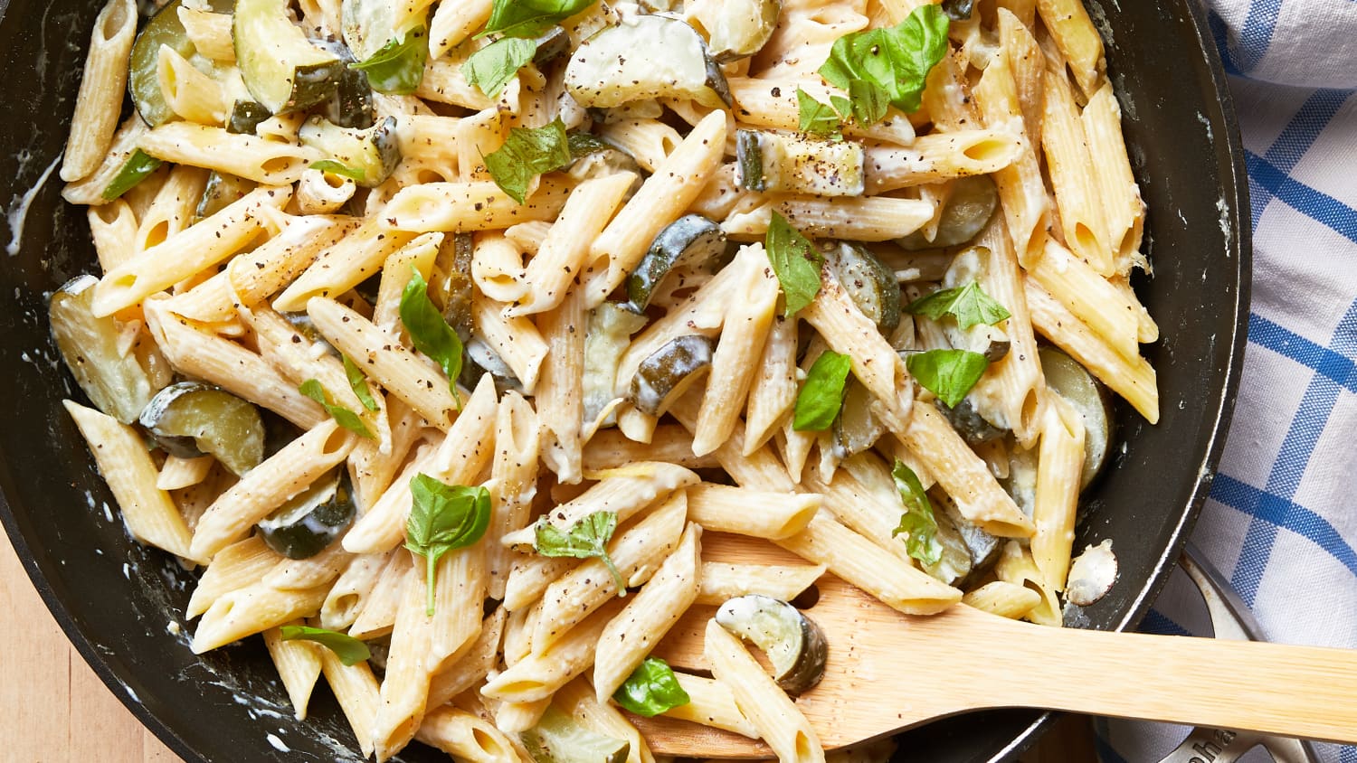 One Pot Creamy Zucchini Pasta Kitchn