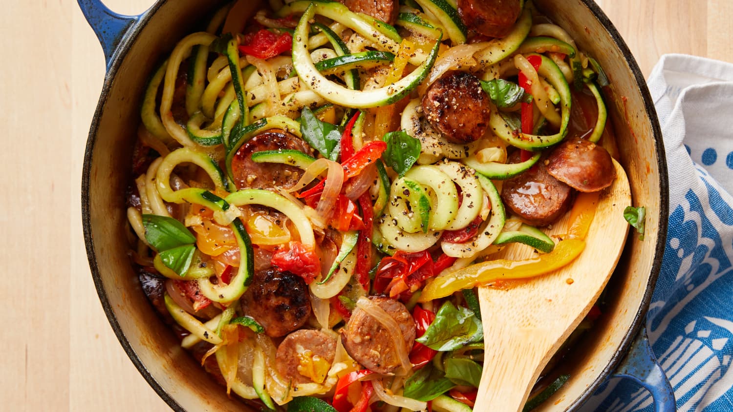Sausage and Peppers with Zucchini Noodles-image