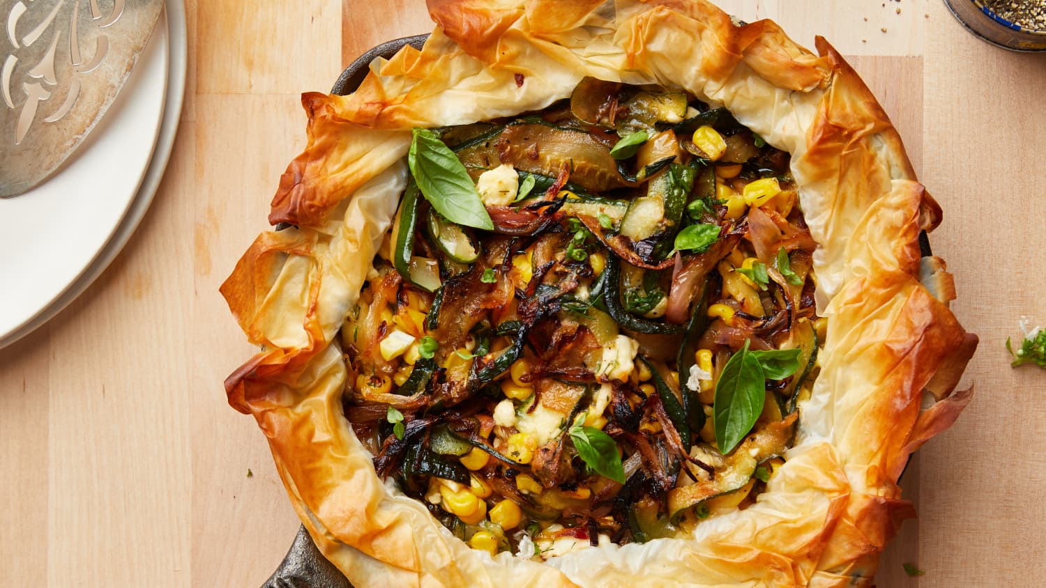 Caramelized Zucchini Phyllo Pie The