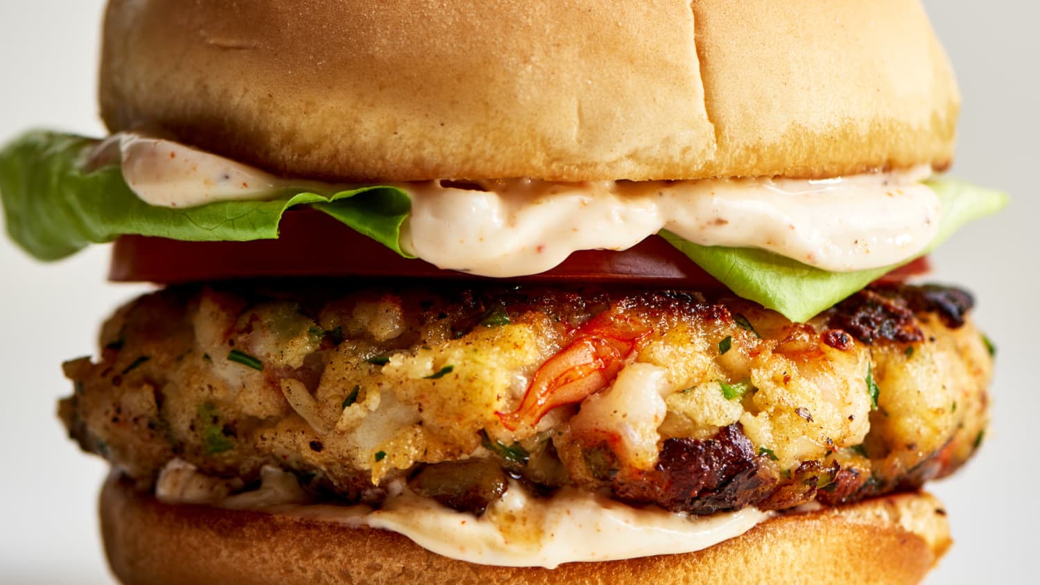 Shrimp Burger {Perfect Texture with Southern Spices} –