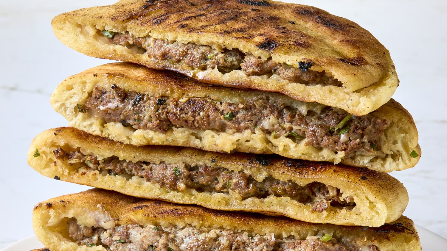 Arayes (Lebanese Crispy Meat-Stuffed Pita)