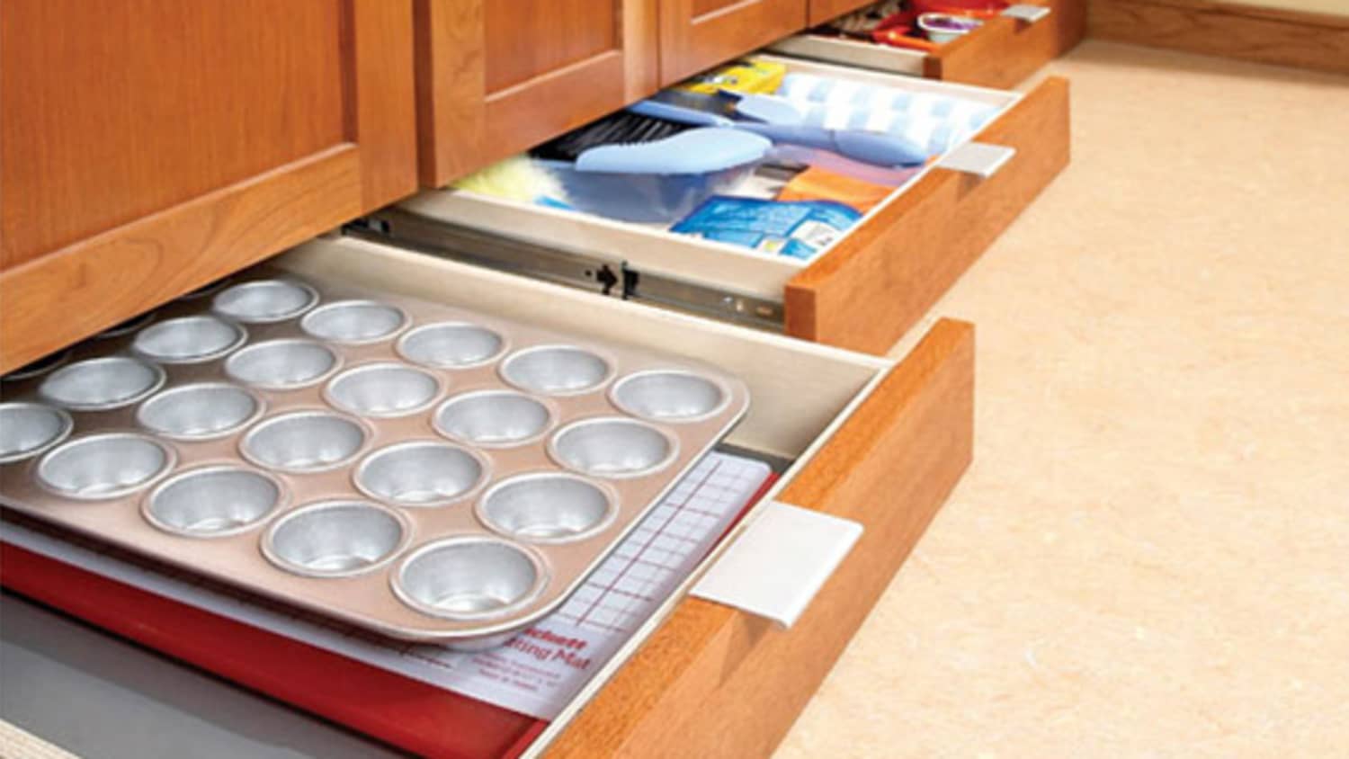 The easiest way to add sliding drawers to existing kitchen cabinets -  Hana's Happy Home