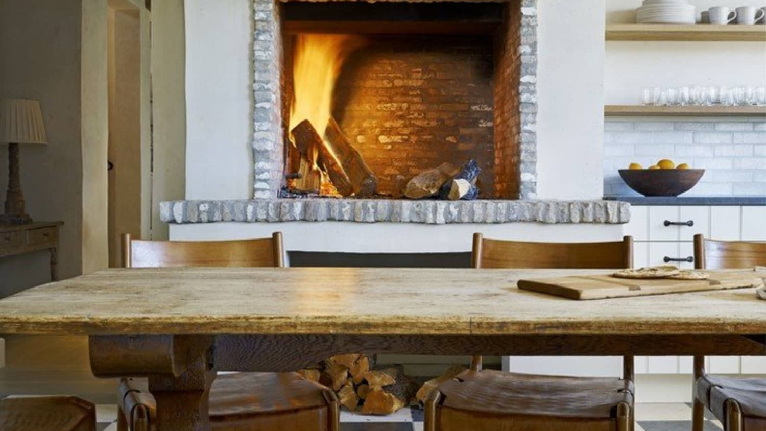 9 Cozy Kitchens With Fireplaces Kitchn