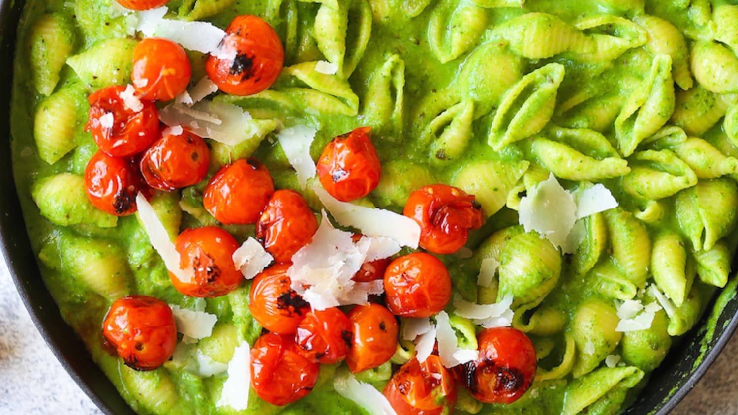 Creamy Pesto Shells Recipe Damn Delicious Kitchn