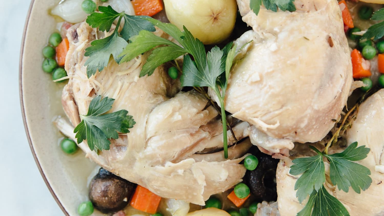 Jacques Pépin's Chicken Jardinière