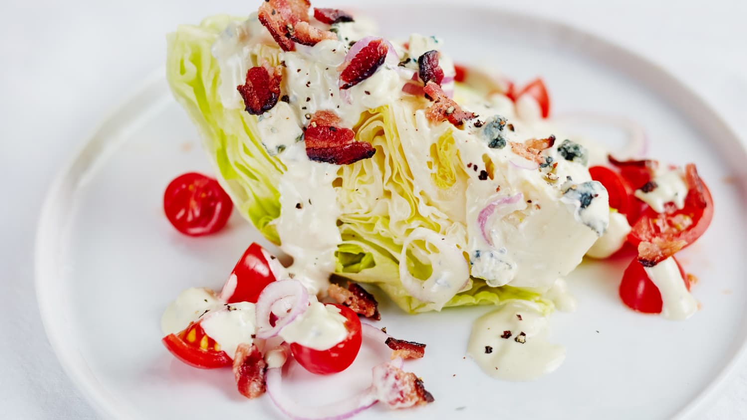 Recipe Iceberg Wedge Salad With Homemade Blue Cheese Dressing