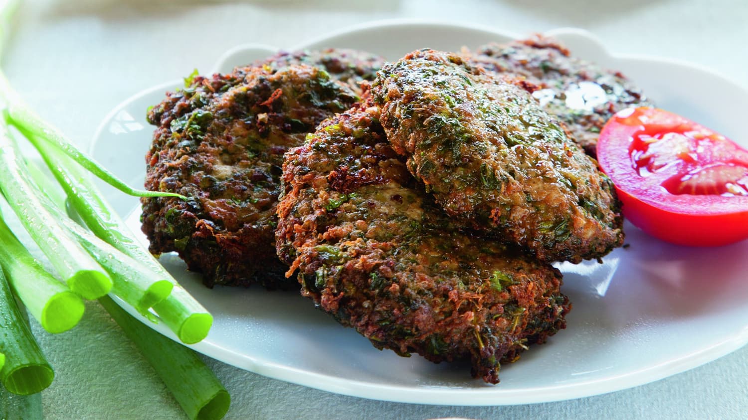 Recipe Syrian Herb And Meat Latkes Ijeh B Lahmeh Kitchn