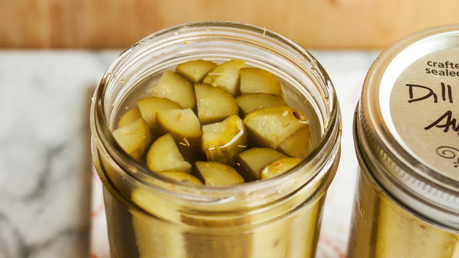 Easy Dill Pickles Recipe With Dill Seed Garlic Kitchn