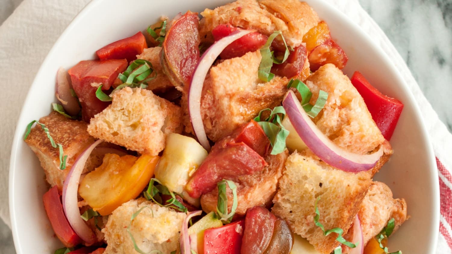 How To Make Panzanella Italian Bread Salad Recipe Kitchn