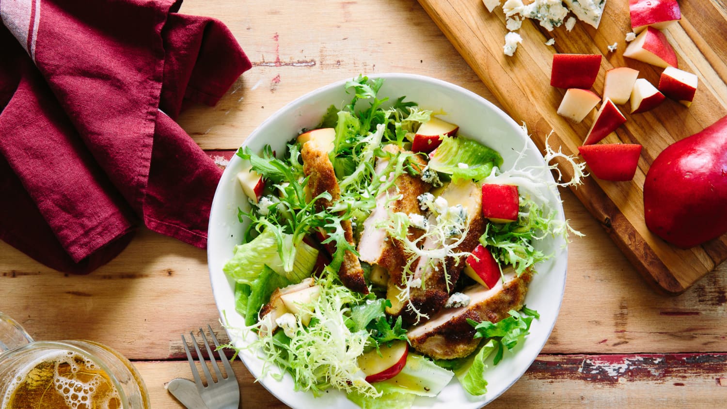 Recipe: Schnitzel and Pear Salad with Wheat Beer Vinaigrette-image
