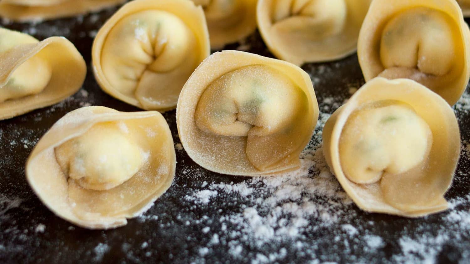 Making Pasta Tortellini Home On Wooden Stock Photo 1884537310