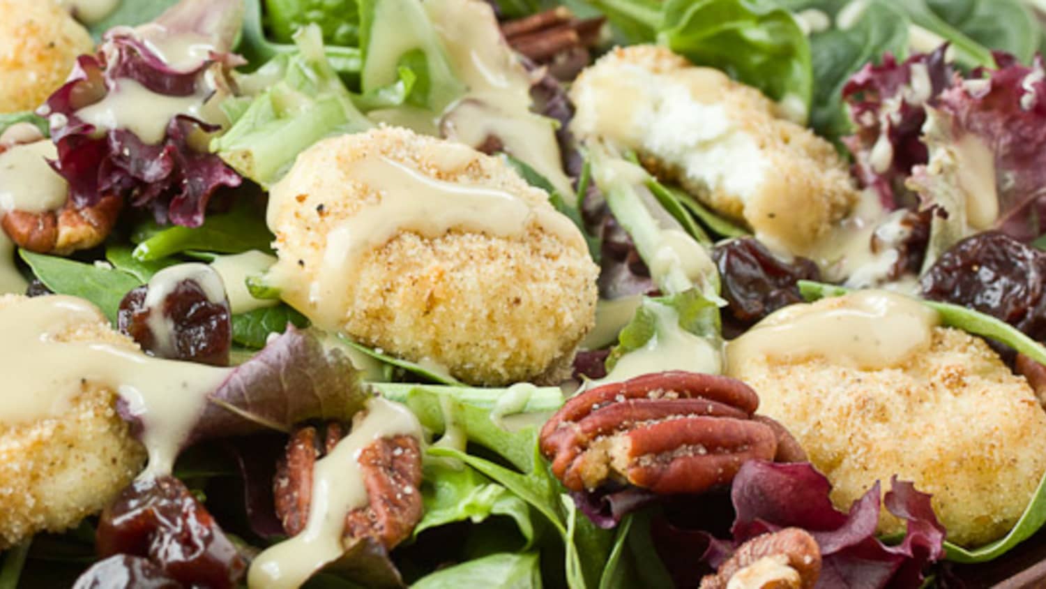 Recipe Baked Goat Cheese Salad With Creamy Walnut Vinaigrette