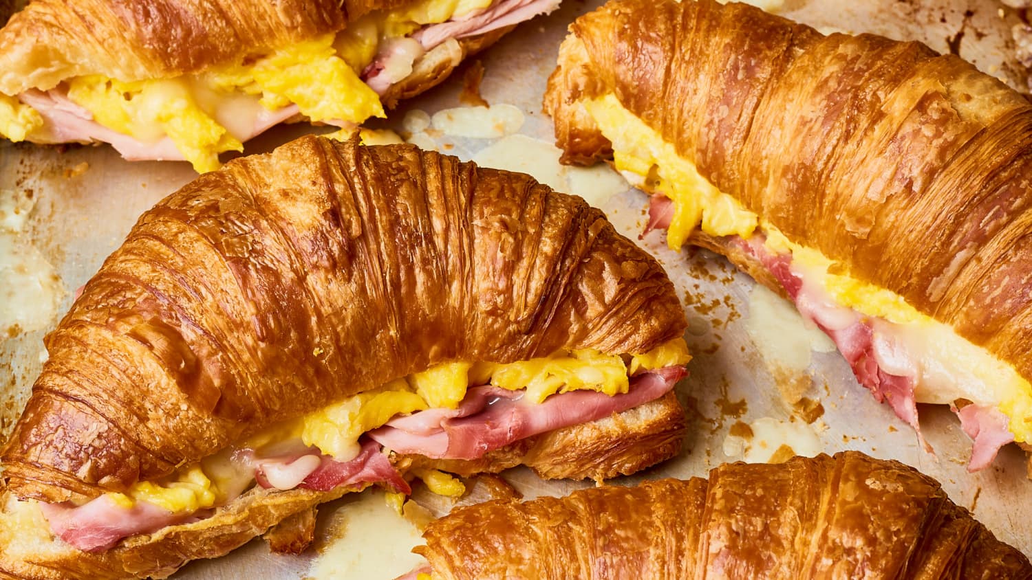 Ham and Egg Croissant Sandwiches Recipe