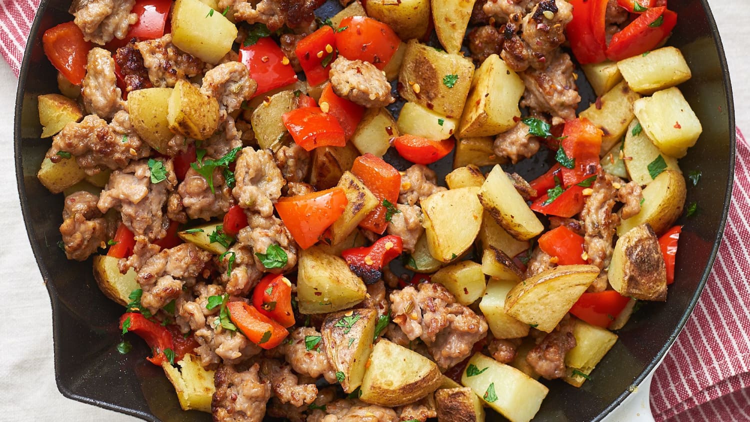 Fried Potatoes and Sausage Skillet-image