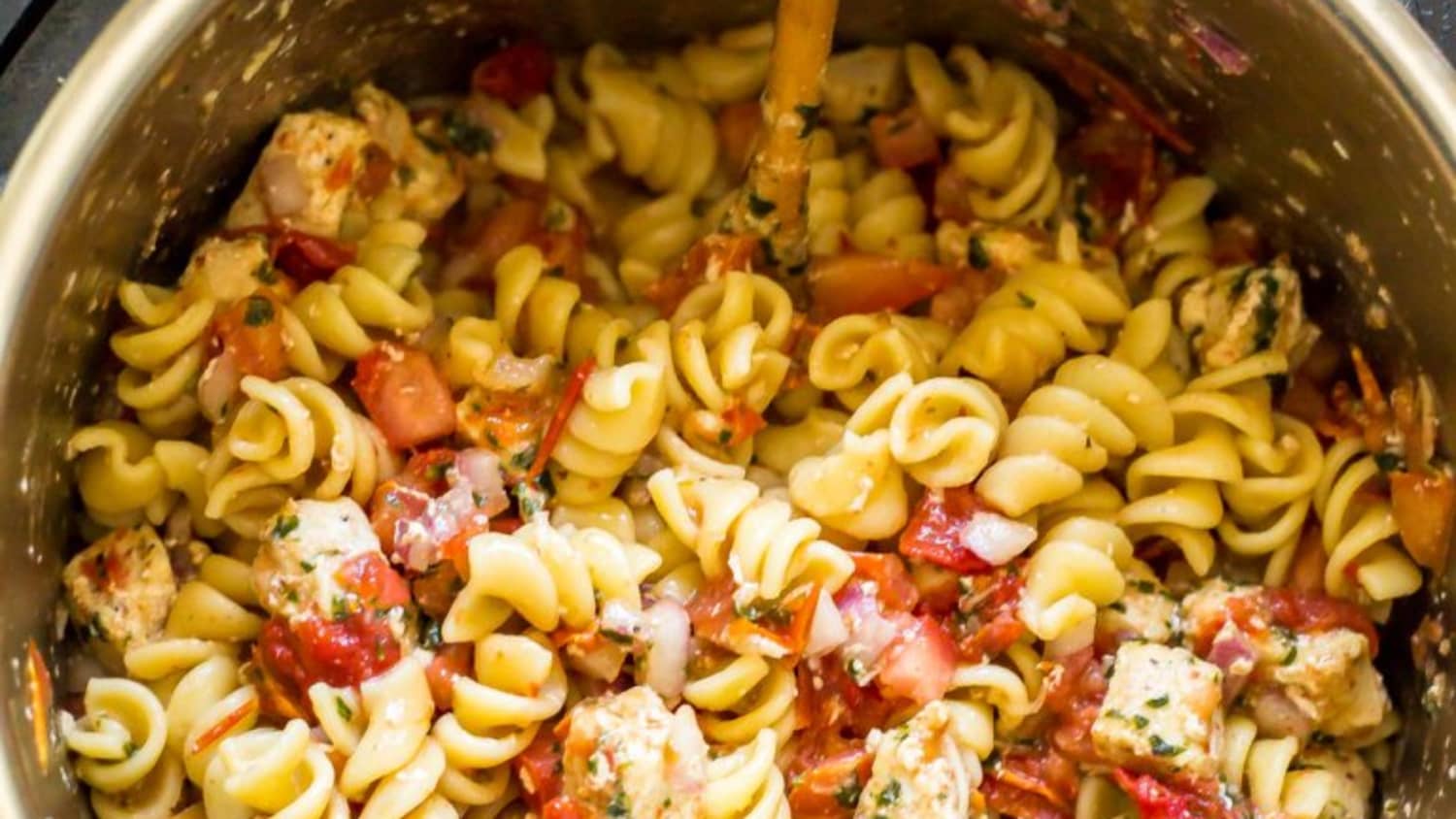 Instant Pot Bruschetta Chicken Pasta Girl On Bloor Kitchn