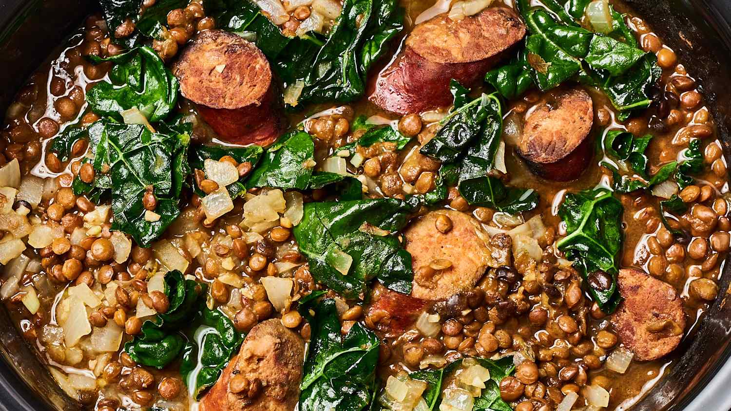 Recipe: Slow Cooker Sausage and Lentil Stew-image