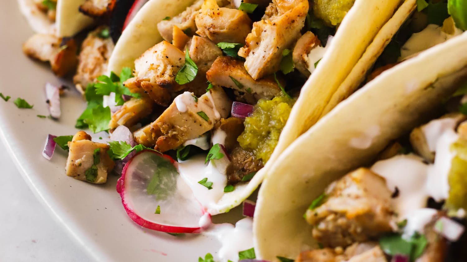 Grilled chicken tacos marinade top