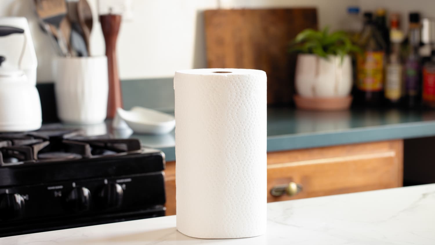 Tension arm best sale kitchen roll holder