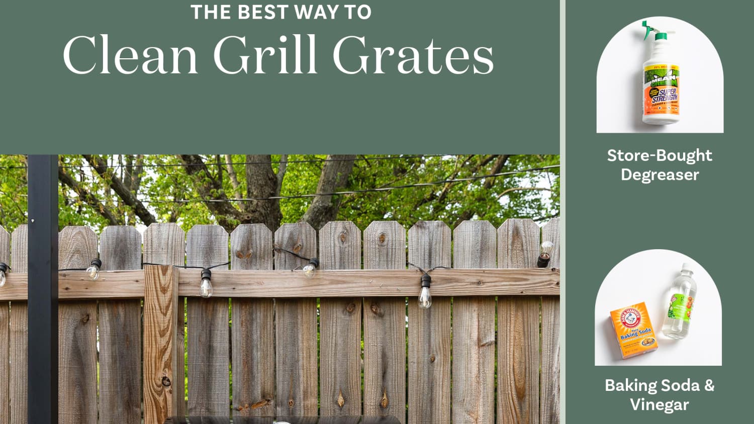 Cleaning grill grates with vinegar and baking soda clearance