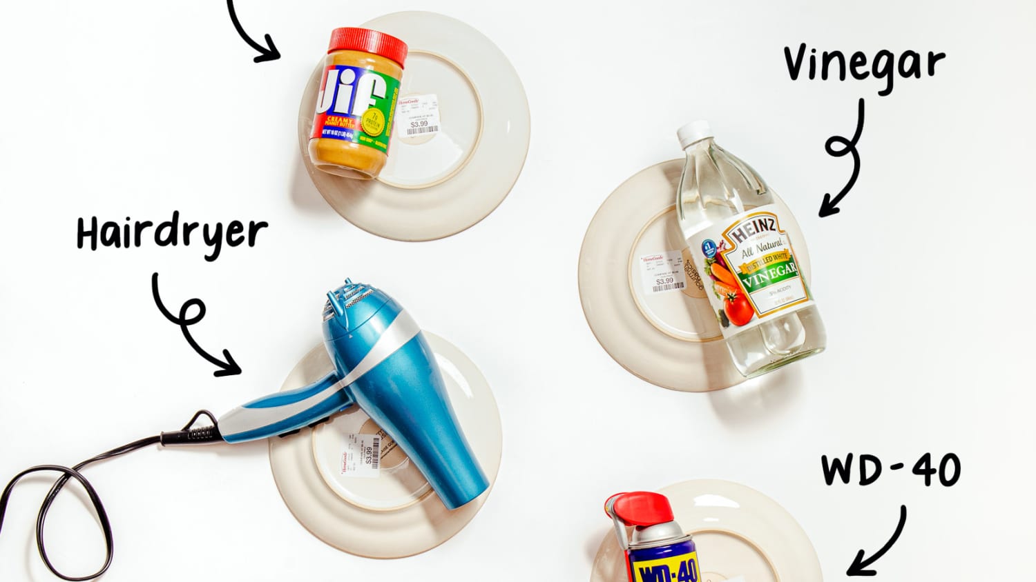 Remove stickers online from wood