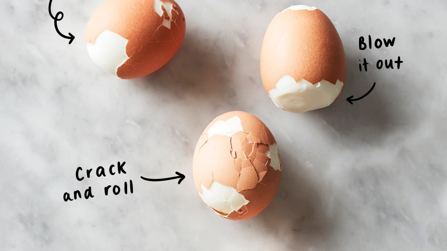 Best way clearance to peel eggs