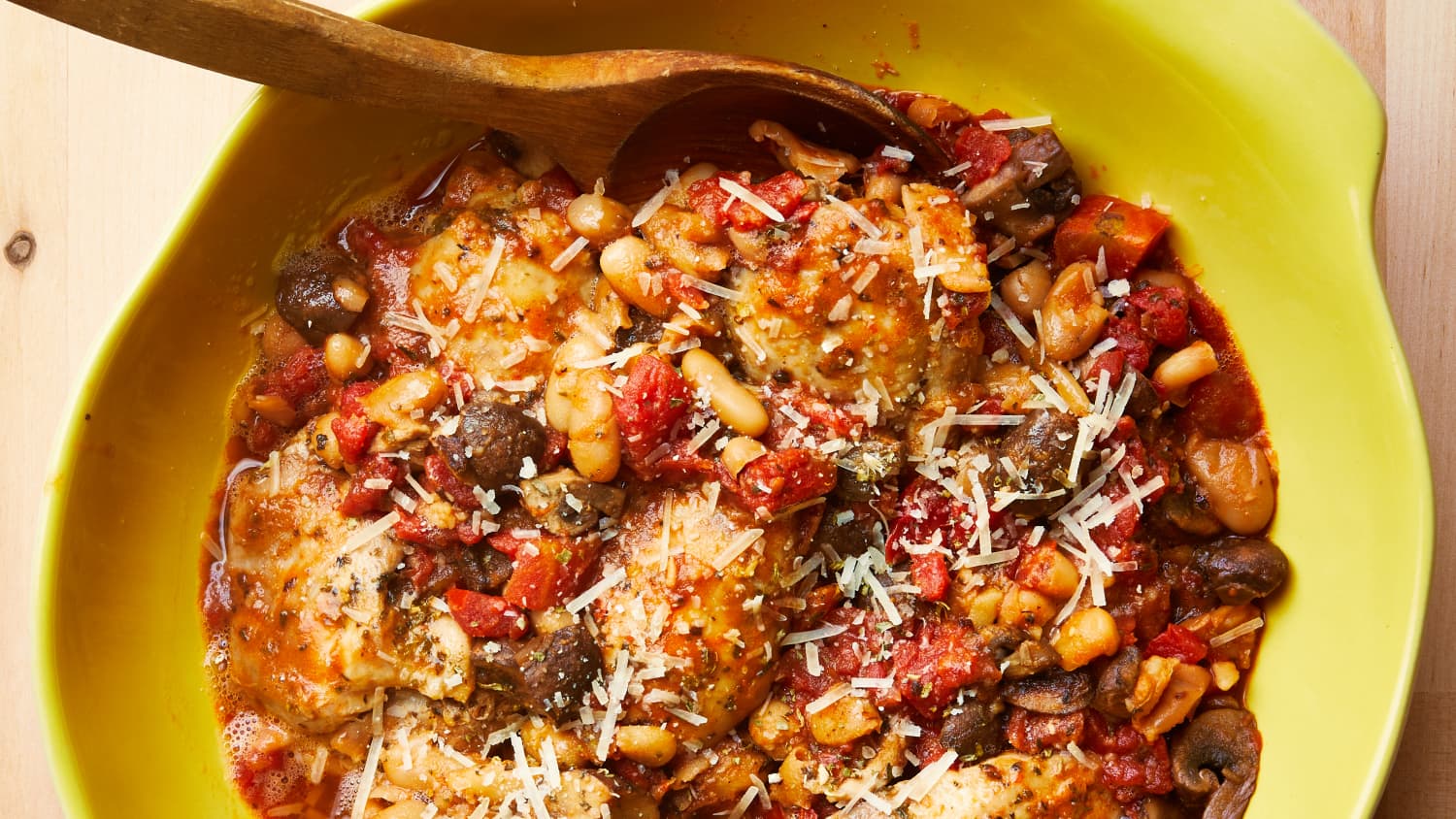 Instant Pot Freezer Meal Tuscan Chicken with White Beans and Mushrooms