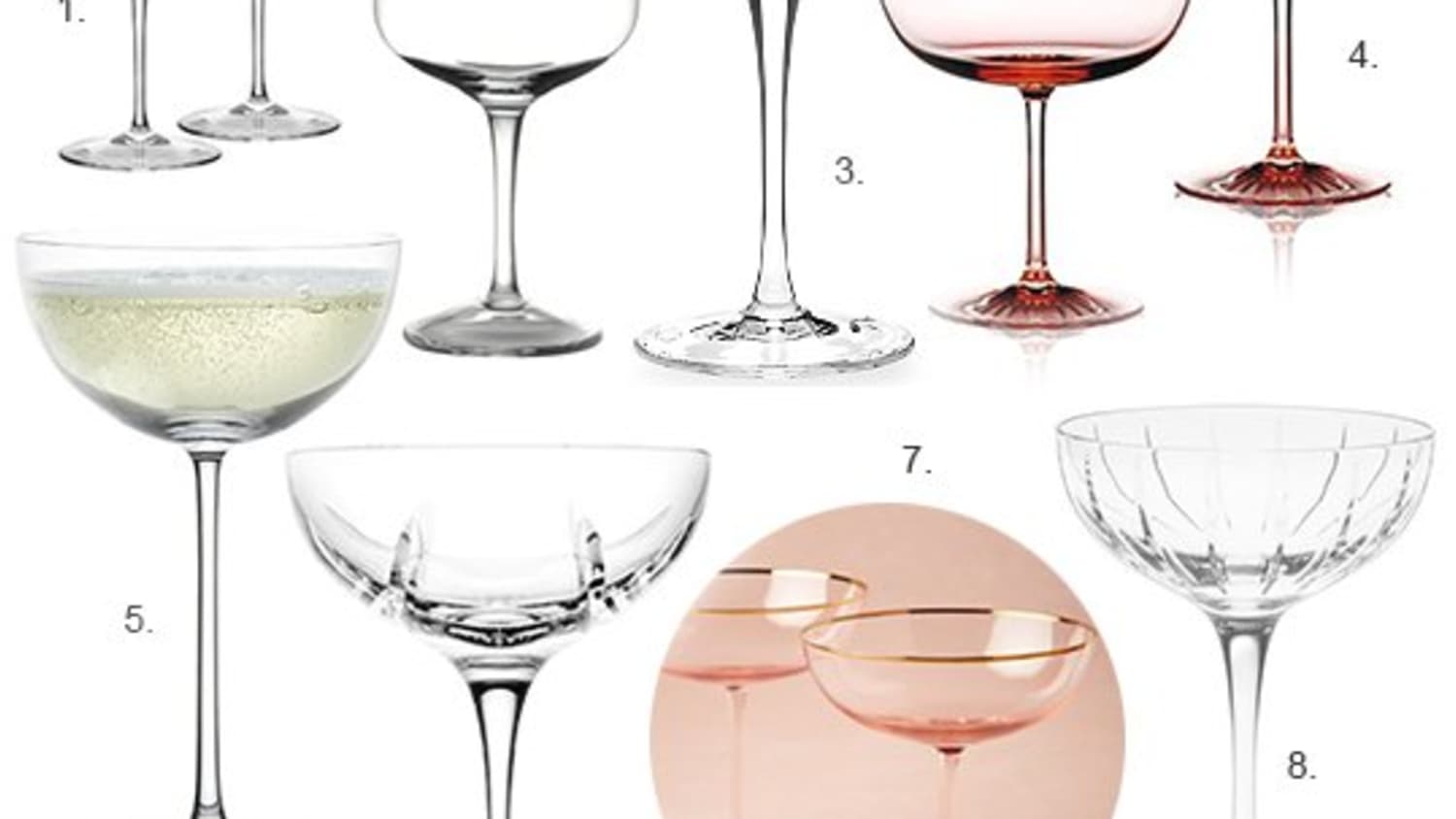 Traditional champagne sales glass