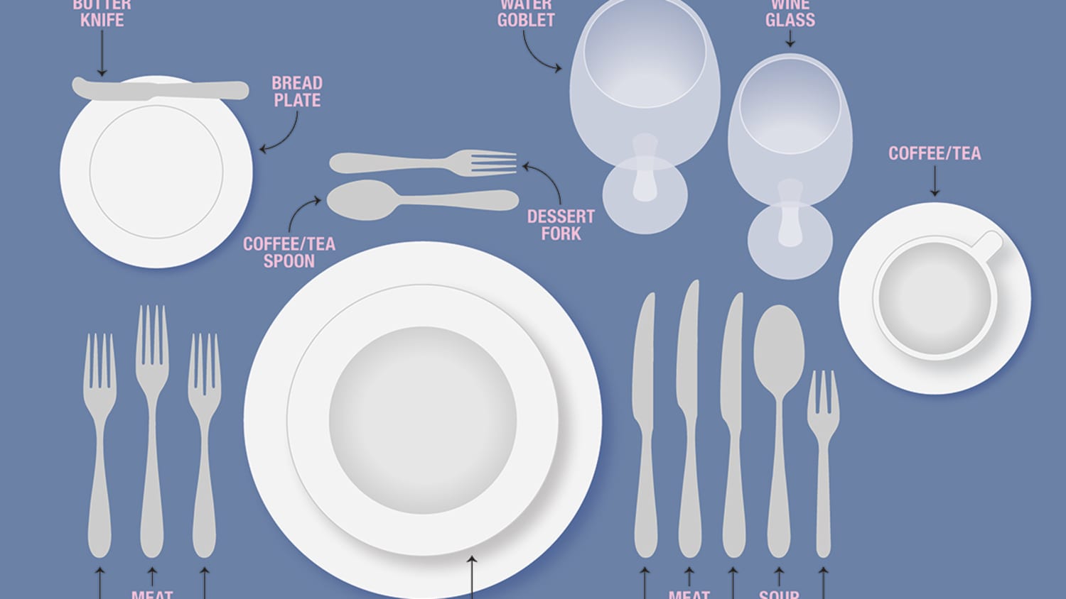 Cutlery set up on table sale