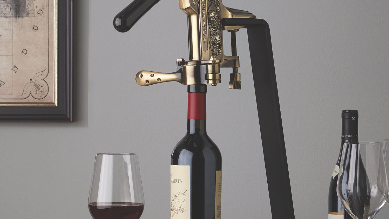 Stainless Steel Wine Opener Compact Vertical Corkscrew Bottle With Foil