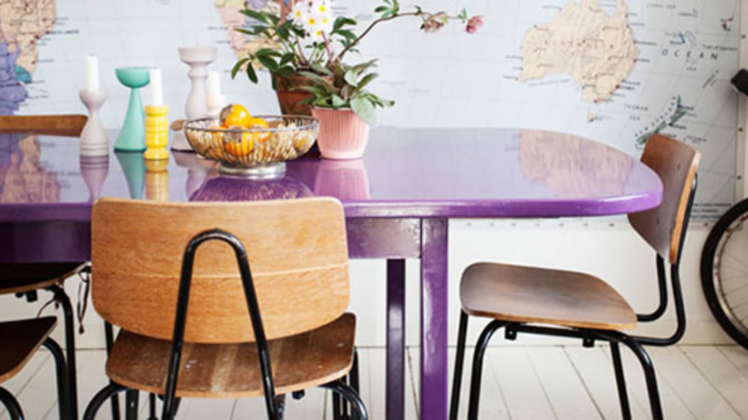 Purple sales dinette set