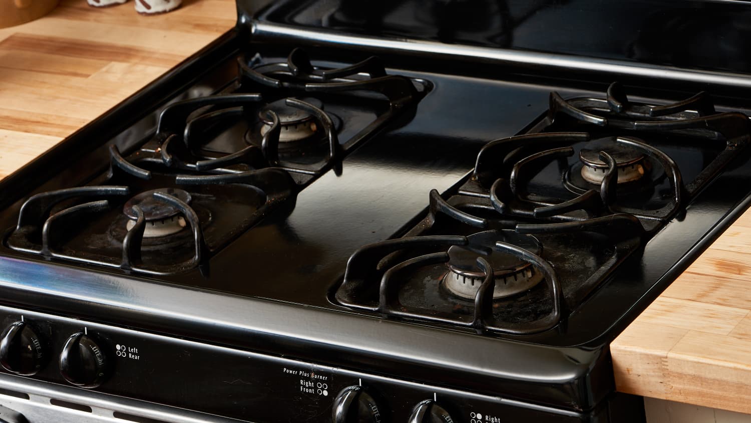 How to clean a sales black stove top