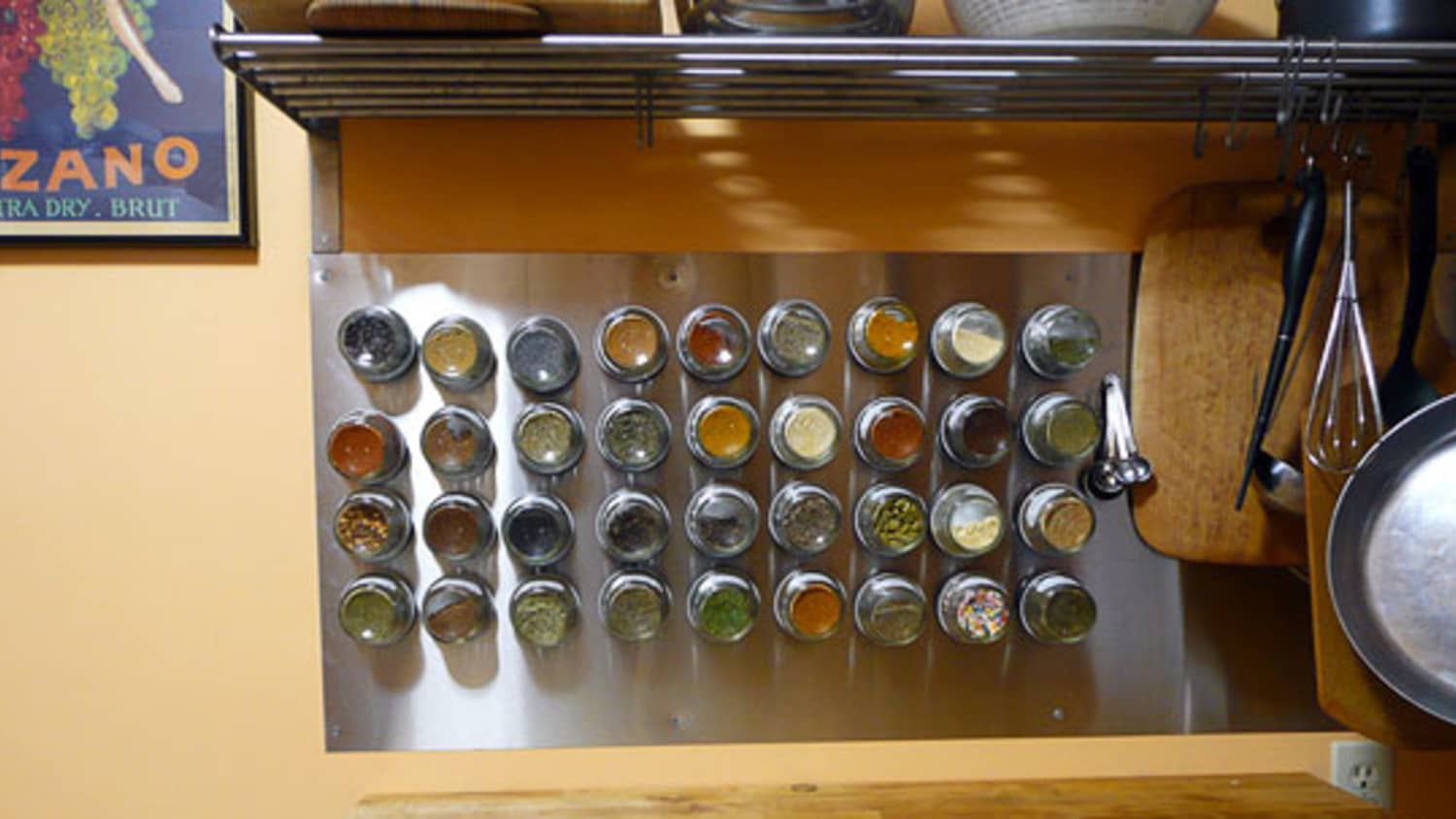 Wall mounted magnetic spice rack uk new arrivals