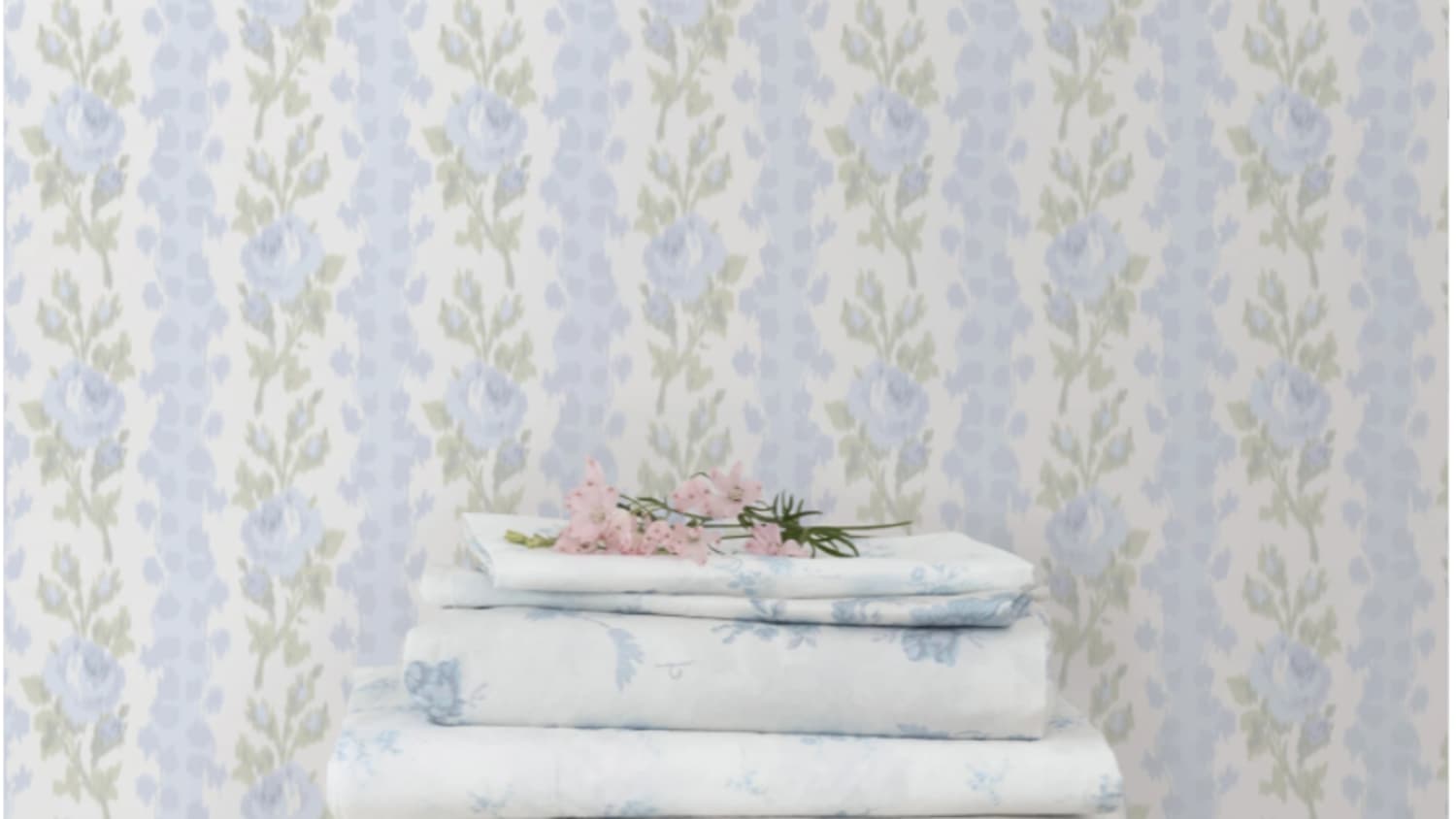 LoveShackFancy Blue Damask Floral Comforter & Shams