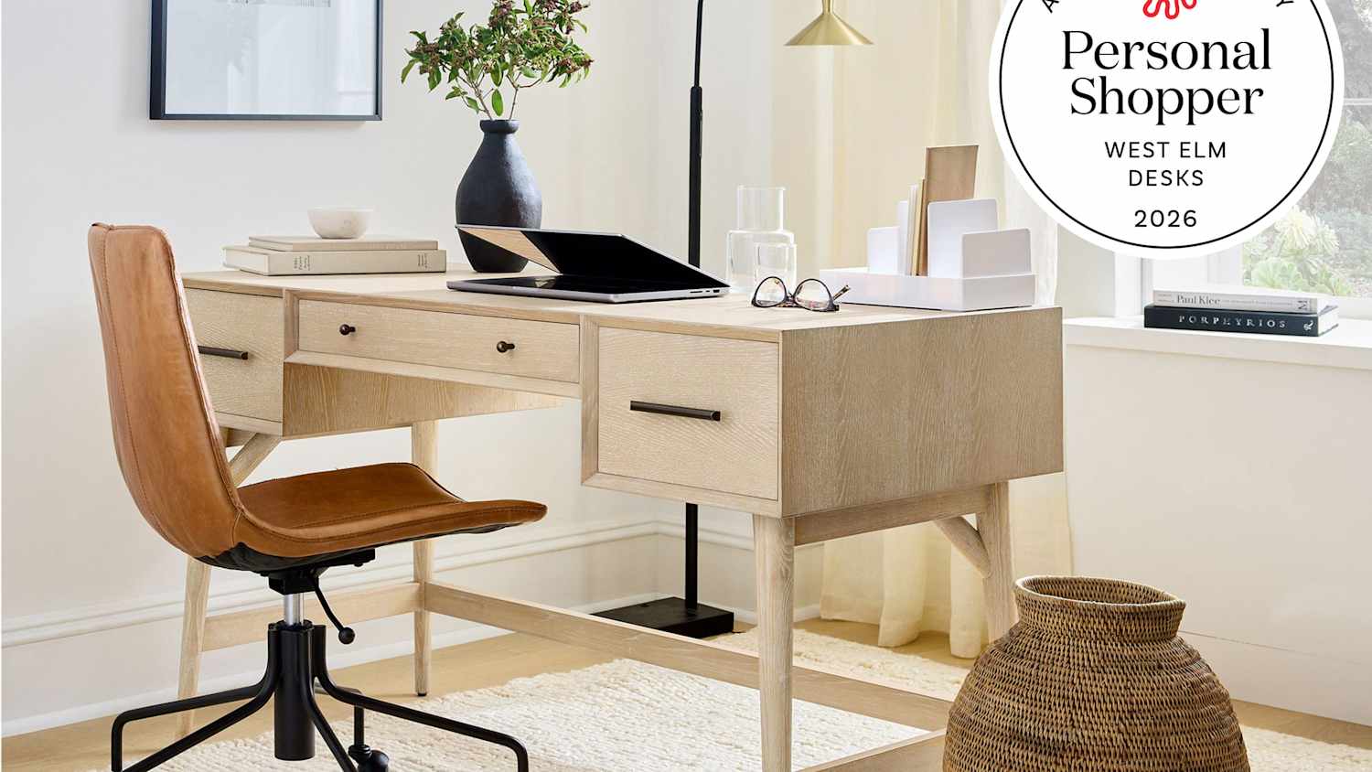 3/30まで出品】ウエストエルム west elm ペンシルデスク Pencil Desk 