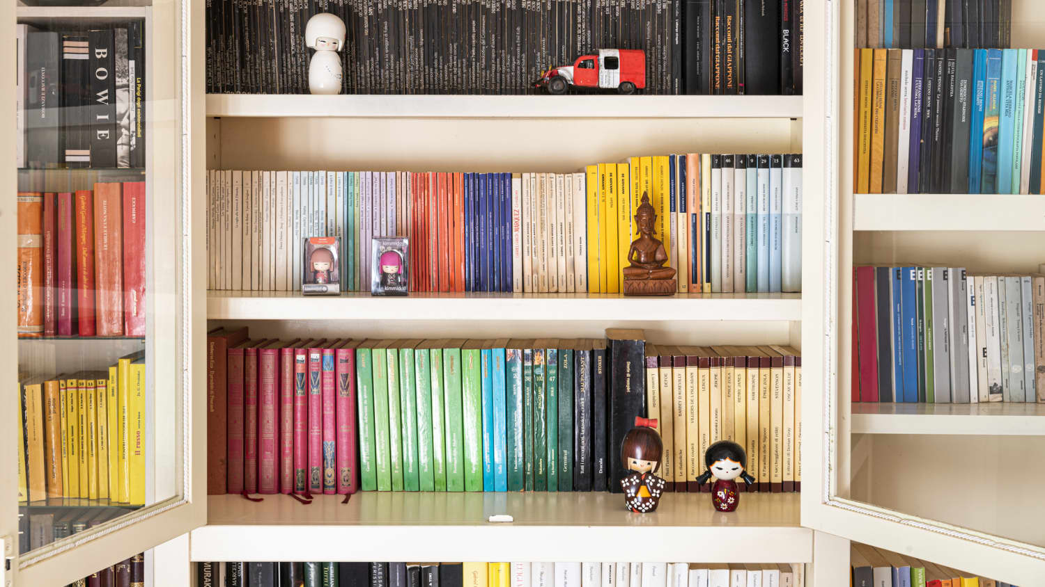 Zoom Background Mistake of Color Coordinating Books Apartment